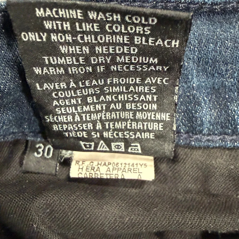 Hudson Slim Fit Stretch Jeans Womens 30 Blue Straight Leg Stretch Denim Designer